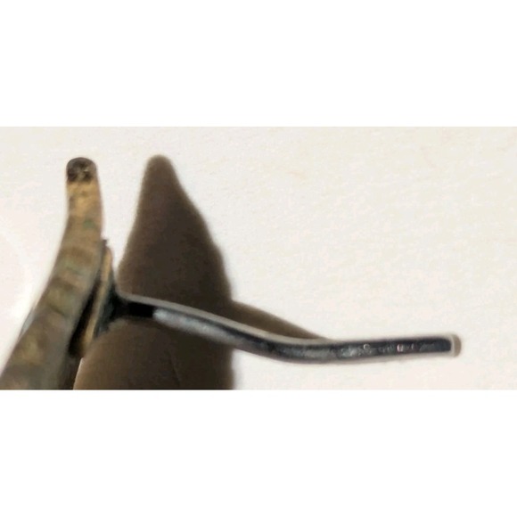 CLOISONNE BLUE BUTERRFLY & FLOWERS POST EARRINGS MULTICOLOR ENAMEL VINTAGE HTF - Picture 5 of 8